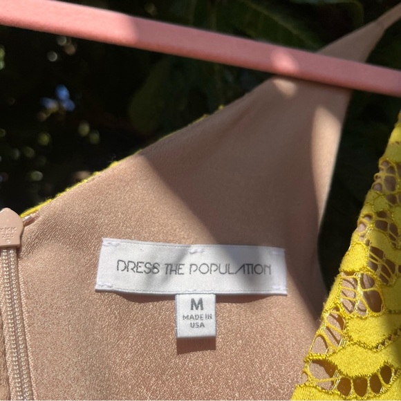 Dress the Population Yellow Lace Maxi Dress - Picture 5 of 6